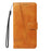 For Samsung Galaxy A37 5G Wallet Case T-Shape Lines Leather Phone Cover Stand - Brown - 6