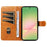 For Samsung Galaxy A57 5G Wallet Case T-Shape Lines Leather Phone Cover Stand - Brown - 2