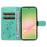 For Samsung Galaxy A57 5G PU Leather Cases Flower Pattern Wallet Stand Phone Cover with Strap - Green - 2
