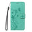 For Samsung Galaxy A57 5G PU Leather Cases Flower Pattern Wallet Stand Phone Cover with Strap - Green - 5
