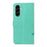 For Samsung Galaxy A57 5G PU Leather Cases Flower Pattern Wallet Stand Phone Cover with Strap - Green - 6