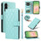 For Samsung Galaxy A57 5G Wallet Case Rhombus Leather Phone Cover with Strap - Green - 1