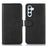 For Samsung Galaxy A57 5G Case Cowhide Texture Leather Wallet Phone Cover with Stand - Black - 1