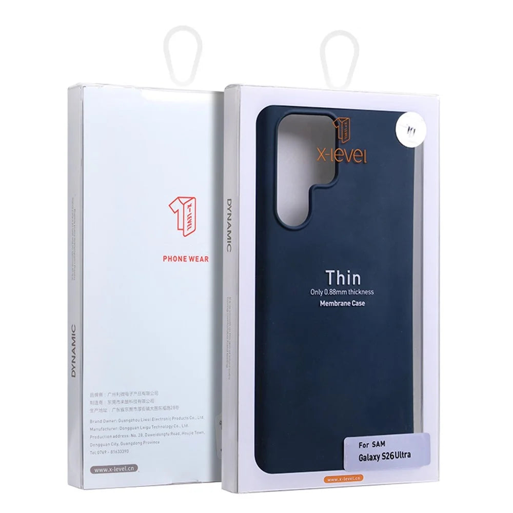 X-LEVEL For Samsung Galaxy S26 Ultra Case Soft TPU Anti Scratch Fiber Lining Phone Cover - Blue - 5