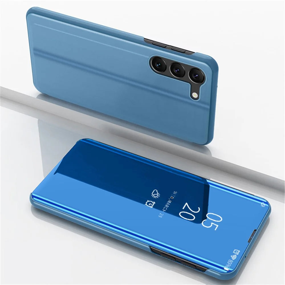 For Samsung Galaxy S23+ Flip Leather Cover with Stand Full Body Protective Phone Case - Baby Blue - 2