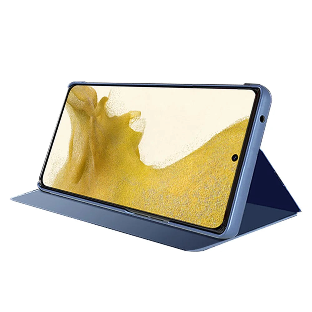 For Samsung Galaxy S23+ Flip Leather Cover with Stand Full Body Protective Phone Case - Baby Blue - 3