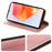 For Samsung Galaxy S26+ Case Wallet RFID Blocking Leather Phone Cover Strong Magnetic Closure - Rose Gold - 3