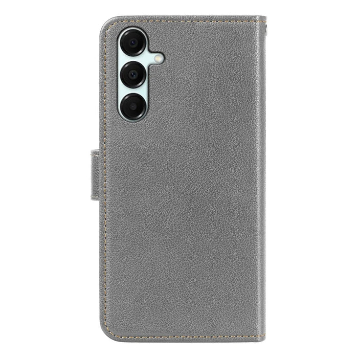 For Samsung Galaxy S26 Case RFID Blocking Wallet Litchi Texture Leather Phone Cover Magnetic Clasp - Grey - 6