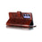 For Samsung Galaxy S26+ Case PU Leather Mandala Imprinted Design Wallet Phone Cover with Wrist Strap - Brown - 4