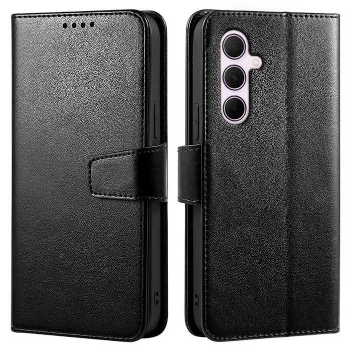 For Samsung Galaxy S26 Case Stand Card Holder Wallet Leather Phone Cover - Black - 1