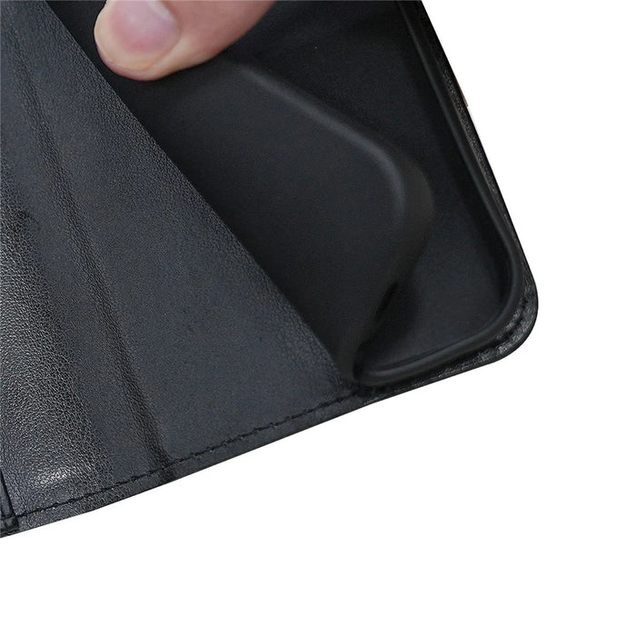 For Samsung Galaxy S26 Case Stand Card Holder Wallet Leather Phone Cover - Black - 4