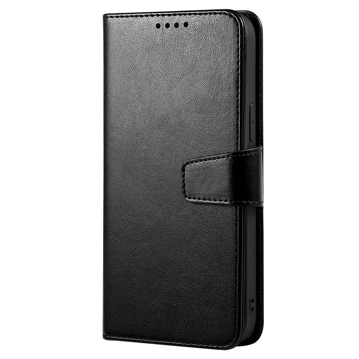 For Samsung Galaxy S26 Case Stand Card Holder Wallet Leather Phone Cover - Black - 5