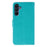 For Samsung Galaxy S26 Case PU Leather Flip Wallet Phone Cover with Strap - Blue - 5