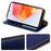 For Samsung Galaxy A27 5G Case Wallet RFID Blocking Leather Phone Cover Strong Magnetic Closure - Blue - 3