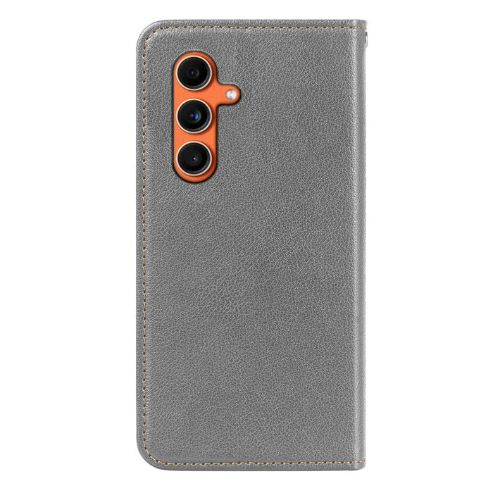 For Samsung Galaxy A37 5G Case Wallet RFID Blocking Leather Phone Cover Strong Magnetic Closure - Grey - 6