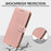 For Samsung Galaxy A27 5G Case RFID Blocking Wallet Litchi Texture Leather Phone Cover Magnetic Clasp - Rose Gold - 4