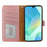 For Samsung Galaxy A57 5G Case RFID Blocking Wallet Litchi Texture Leather Phone Cover Magnetic Clasp - Rose Gold - 2