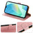 For Samsung Galaxy A57 5G Case RFID Blocking Wallet Litchi Texture Leather Phone Cover Magnetic Clasp - Rose Gold - 3