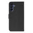 For Samsung Galaxy A57 5G Case Feather Imprint PU Leather Wallet Phone Cover - Black - 5