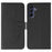 For Samsung Galaxy S26 Case Feather Imprint PU Leather Wallet Phone Cover - Black - 1