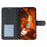For Samsung Galaxy S26 Case Feather Imprint PU Leather Wallet Phone Cover - Black - 2