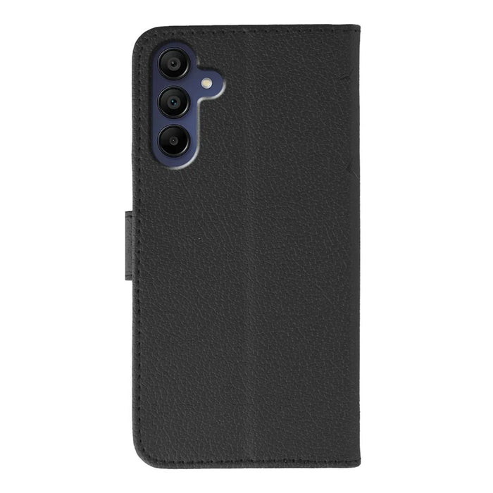 For Samsung Galaxy S26 Case Feather Imprint PU Leather Wallet Phone Cover - Black - 5