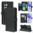 For Samsung Galaxy A57 5G Case with 9 Card Slots PU Leather Stand Phone Cover - Black - 1