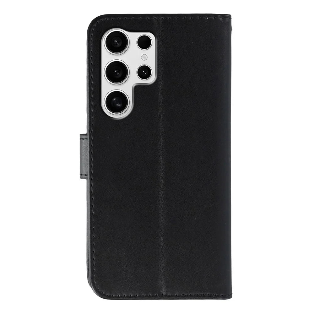 For Samsung Galaxy S26 Ultra Case PU Leather Flip Wallet Phone Cover with Strap - Black - 5