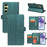 For Samsung Galaxy A37 5G Case with 9 Card Slots Checkered Pattern PU Leather Phone Cover - Green - 1