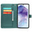 For Samsung Galaxy A37 5G Case with 9 Card Slots Checkered Pattern PU Leather Phone Cover - Green - 2