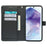 For Samsung Galaxy S26+ Case with 9 Card Slots Checkered Pattern PU Leather Phone Cover - Black - 2