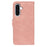 For Samsung Galaxy A27 5G Case Flip Wallet Striped Texture Leather Phone Cover - Rose Gold - 5