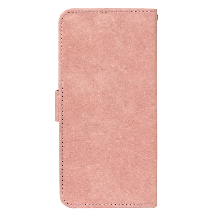 For Samsung Galaxy A27 5G Case Flip Wallet Striped Texture Leather Phone Cover - Rose Gold - 6