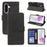 For Samsung Galaxy A57 5G Case Flip Wallet Striped Texture Leather Phone Cover - Black - 4