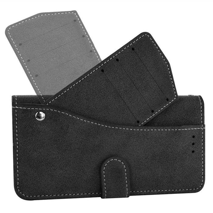 For Samsung Galaxy S26+ Case Retro PU Leather Wallet Phone Cover with Rotating Card Slots Holder - Black - 4