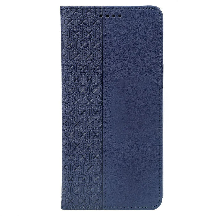 For Samsung Galaxy S26 Case Four Leaf Clover Leather Flip Phone Cover Stand Wallet - Blue - 5