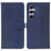 For Samsung Galaxy S26+ Case Magnetic Clasp Four Leaf Clover Leather Phone Cover - Blue - 1
