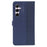 For Samsung Galaxy S26+ Case Magnetic Clasp Four Leaf Clover Leather Phone Cover - Blue - 6