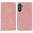 For Samsung Galaxy S26+ Case Strong Magnetic PU Leather Phone Cover Calf Texture - Rose Gold - 1