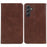 For Samsung Galaxy S26 Case Strong Magnetic PU Leather Phone Cover Calf Texture - Brown - 1