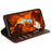 For Samsung Galaxy S26 Case Strong Magnetic PU Leather Phone Cover Calf Texture - Brown - 3