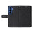 For Samsung Galaxy S26+ Wallet Case Leather Phone Cover Stand with Curved Line Design -  Black - 3