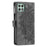 For Samsung Galaxy A22 5G (EU Version) Drop-proof Phone Case Zipper Pocket Wallet Mandala Flower Imprinted PU Leather Stand Cover Multiple Card Slots - Grey - 7