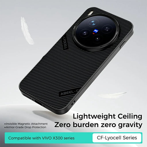 ABEEL CF-Lyocell Series For vivo X300 Pro 5G Magnetic Case Microfiber + PC + E-TPU Phone Cover - No.1 - 2
