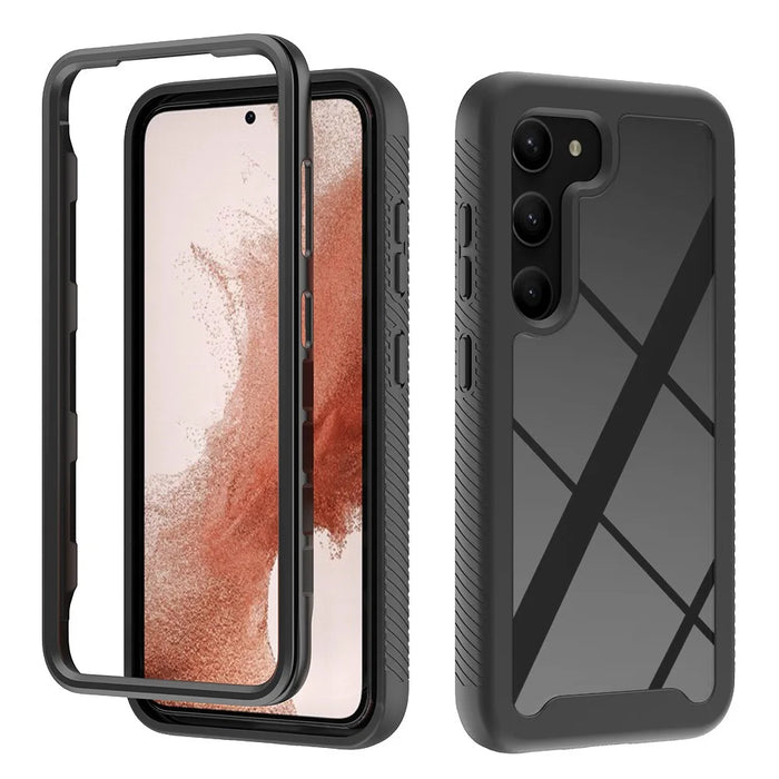 Shockproof Phone Case For Samsung Galaxy S23 Hard Acrylic + PC + Soft TPU Protective Mobile Phone Cover - Black - 1