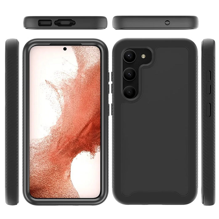 Shockproof Phone Case For Samsung Galaxy S23 Hard Acrylic + PC + Soft TPU Protective Mobile Phone Cover - Black - 6