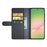 For Samsung Galaxy A57 5G Case Genuine Split Leather Phone Cover with Wallet Stand - Black - 2