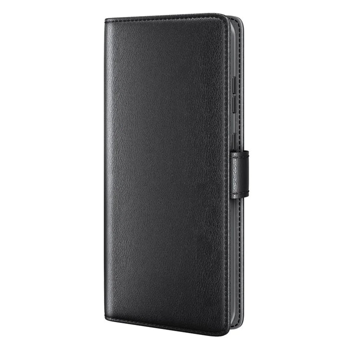 For Samsung Galaxy A57 5G Case Genuine Split Leather Phone Cover with Wallet Stand - Black - 7