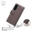 For Samsung Galaxy A37 5G Case Genuine Split Leather Phone Cover with Wallet Stand - Brown - 5