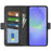 For Samsung Galaxy A37 5G Case Calf Texture Leather Wallet Phone Cover - Black - 2